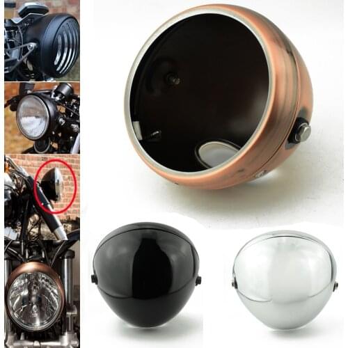 For Harley Sportster XL 1200 XL883 Dyna 5 3/4'' inch 5.75 Inch Universal H4 LED Vintage Headlight Housing Bucket Bracket Mount