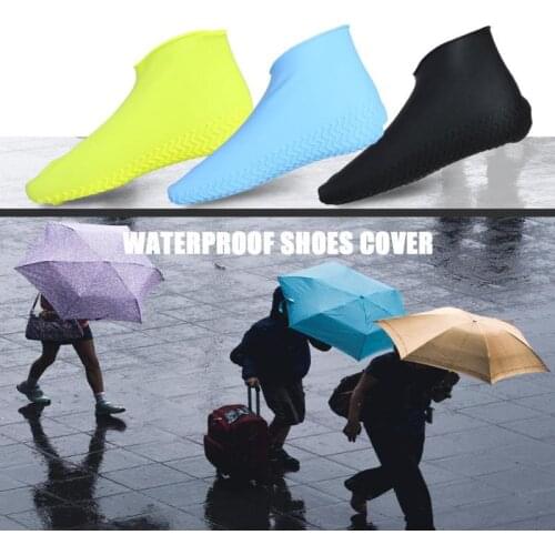 Waterproof Silicone Shoes Cover Non-Slip Men Rain Boots Shoes Protectors Washable Anti-skid Rain Boots Unisex Wear-resistant