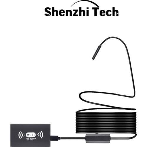 WIFI Endoscope Camera IP68 Waterproof Inspection Borescope 2MP 1200P HD Soft Cable Hard Cable With 8 LED For iOS Android