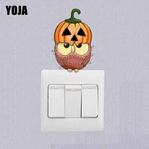 YOJA Interesting Pumpkin Hat Owls Decor Switch Living Room Bedroom Wall Personalized Colored 10SS0236