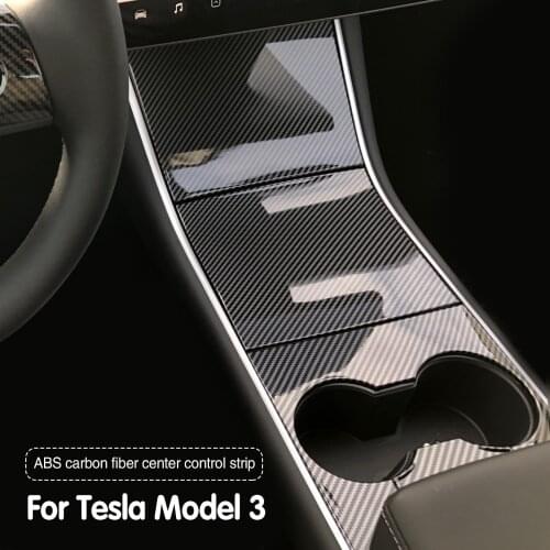 Car central control panel protective patch for Tesla Model 3 2017-2019 Central control three patch feels Tesla Model Y carbon fi