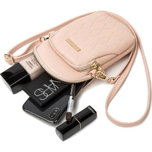 Women Multi-Function Messenger Shoulder Bag Crossbody Cell Phone Bags Ladies Purse Wallets Female PU Leather Mini Handbags