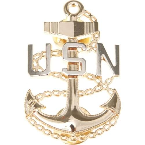 WWII US UNITED STATES NAVY USN OFFICER LAPEL HAT PIN BADGE- World military Store