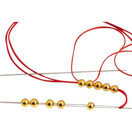 1/2/4/6pcs Open Beading Needles Threading String/ Cord Beading Needles For Jewelry Making Crochet Sewing Beading Needles