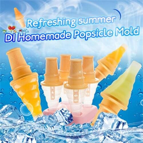 1 Set Ice Cream Mold Lolly Cream Maker Mold DIY Popsicle Mould Frozen Yogurt Icebox Homemade Ice Cream Mould Dropshipping