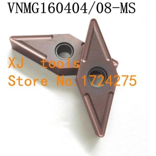 10PCS VNMG160404 MS/VNMG160408 MS carbide CNC inserts,CNC lathe tool,apply to stainless steel and steel processing, insert MVJNR