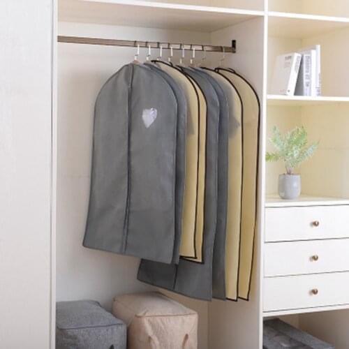 Non-woven Clothes Hanging Garment Dress Clothes Suit Coat Dust Cover Wardrobe Hanging Home Storage Bag Case Organizer