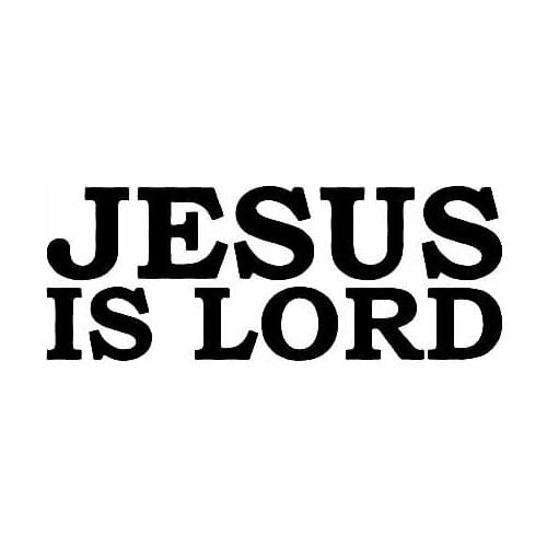 Dawasaru Car Sticker Vinyl Decal JESUS IS LORD Christian Black/Silver 13CM*5CM