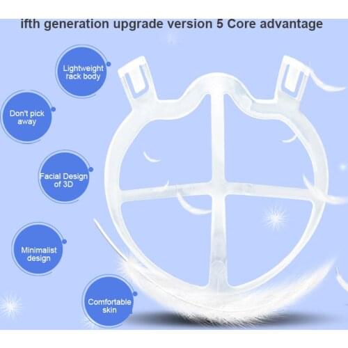 3D Mouth Mask Bracket Support Breathing Assist Help Mask Inner Cushion Bracket Food Grade Silicone Breathable Valve Mask Holder