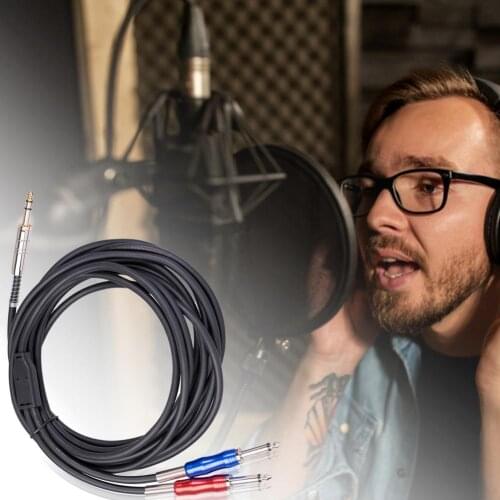 Bidirectional 6.35mm Male to Dual Single Track Audio Wire For Speaker DVD/VCD Recoder Amplifier Sound Console Electronic Organ