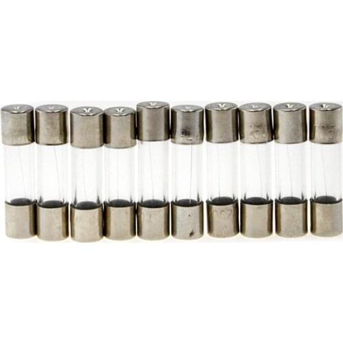 50PCS/LOT 10 size mix 5x20mm Fast Glass Fuse Kit In Package 0.2A 0.5A 1A 2A 3A 5A 6A 8A 10A 15A /250V 5*20 Insurance Tube