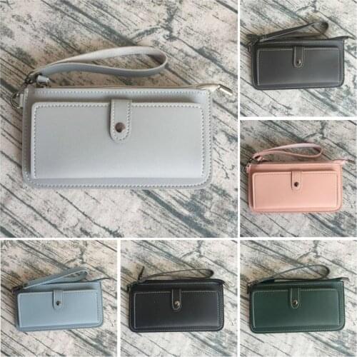 Women Long Wallet Wristband Luxury Brand Leather Women Long Zipper Coin Purses Clutch Wallet Female Money Credit Card Holder