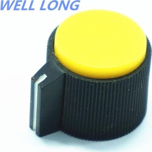 4pcs Potentiometer Cap Plastic Knob Adjustment knob Potentiometer knob Volume knob KN113 bakelite knob yellow