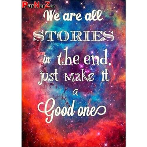 ParNarZar 5D Diamond Painting by Number Kit Drilling Complete Photo Arts Craft House Wall Sticker Decoration We Are All SRORIES