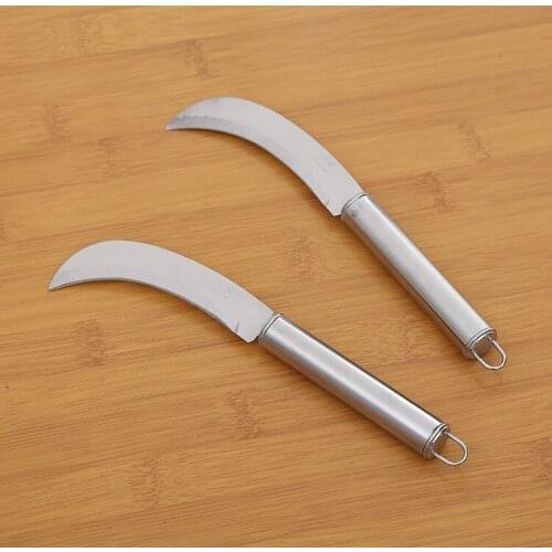 Stainless steel pineapple peeler peeler crescent knife cabbage fruit knife kitchen stainless steel fruit and vegetable tools