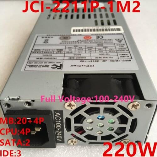 New PSU For Kenwei AIO ITX FLEX NAS Small 1U 220W Power Supply JCI-2211P-1M2