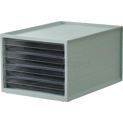 Office desktop storage box drawer type cosmetic box jewelry box dustproof layering data A4 paper file storage rack