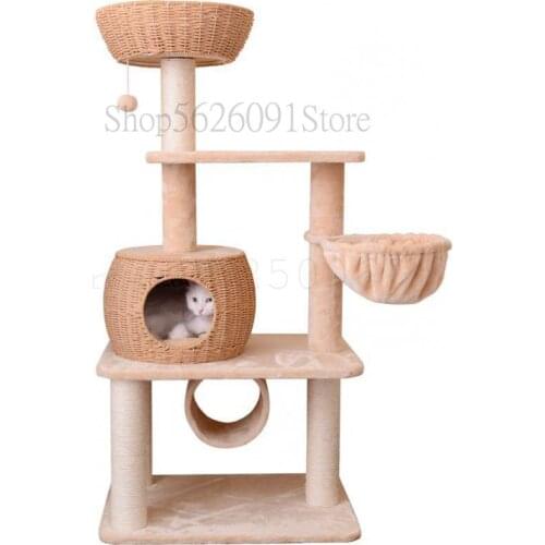 Weave A Cat Climbing Frame Luxurious Manual Cat Nest Tree Sisal Cat Cat Climbing A Tree House Furniture