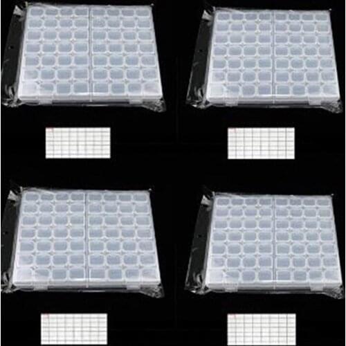 28/56/224 Slot Transparent Plastic Storage Box Diamond Painting Accessories Tool Nail Art Rhinestone Bead Storage Box