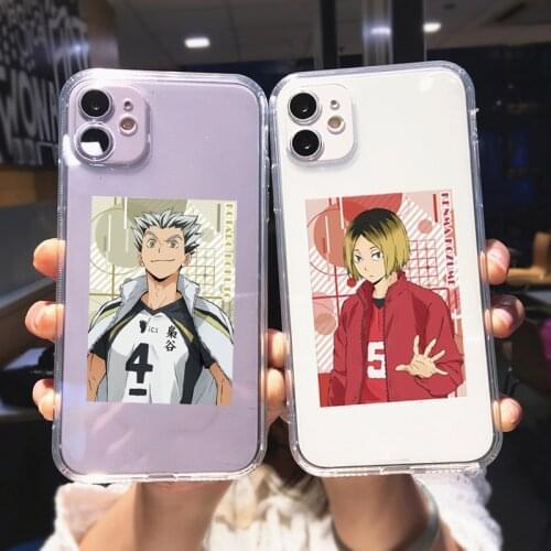 Anime Haikyuu Volleyball Boy Clear Phone Case For iPhone 11 12 Pro Max XS XR X 7 SE20 8 6Plus Kenma Kozume Soft TPU Cover Fundas
