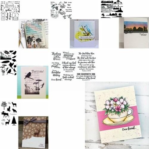 Clear Silicone Stamp Dear Friend Sentences Reed Owl Moose Animals Building DIY Card Make Scrapbook Stencil New 2020
