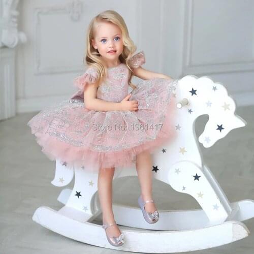 Girls Luxury Dress Baby Girls Dresses for Birthday Party Kids Clothes Children Birthday Gown Pageant Dress AG0261