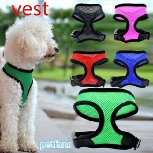 Dog Harness Vest Adjustable Soft Breathable Dog Harness Nylon Mesh Vest Harness for Dogs Puppy Collar Cat Pet Dog Chest Strap