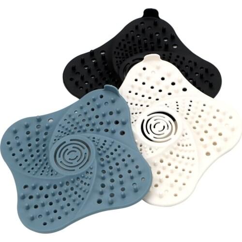 Filter Sieve TPR Anti-clogging Filter Mat Gadgets Sink Strainer Drain Hair Catcher Basket Bathroom Accesories