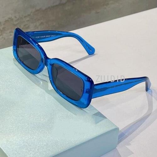 Simplicity Small Square Clear Blue Frame Steampunk Sunglasses Transparent Lens Acetate Red Shapes Women Men Unisex 2021 Summer