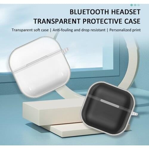 TPU Wireless Headphones Soft Cover Sleeve for Lenovo LP40 Transparent Earphones Charging Bin Protective Case Housing