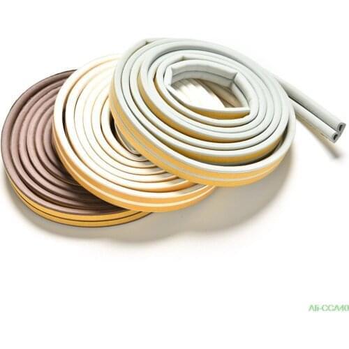 2.4 M Top Quality Glass Seal Adhesive Draught Excluder Strip Window Door Sealing Tape Adhesive Tape Rubber Weather Strip 1 Roll