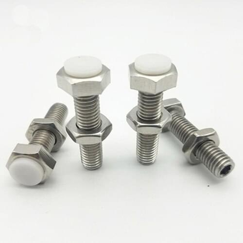 1pcs M10 Polyacetal Stop bolt type Shoulder type Fixed Impulse Allen bolts Galvanized Tail inner hexagon 30mm-70mm Length