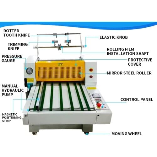 520y hydraulic laminating machine anti-roll paper hot laminating machine cold laminating machine large industrial plastic