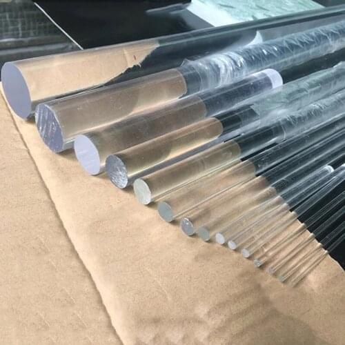 100pcs OD7X1000MM Acrylic Clear Rods Extruded PMMA ROD Handicraft Household Adornment Plastic Bar Aquarium Improvement