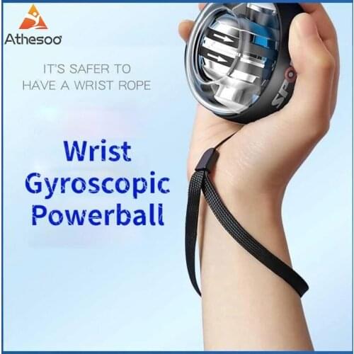Athesoo Gyro Power Wrist Ball LED Gyroscopic Powerball Grip Magnetic Centrifugal Autostart Self-starting Range Arm Hand