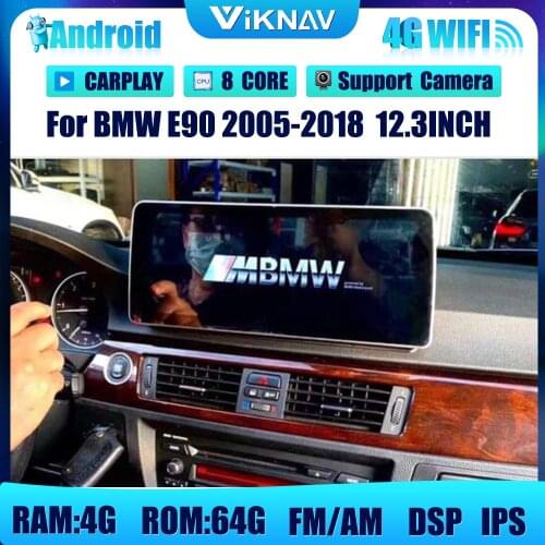 12.3 inch Android car radio with screen DVD multimedia For BMW E90 2005-2018 LHD&RHD car stereo receiver player head unit