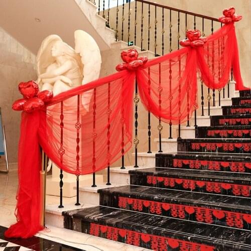 Marriage Yarn Tulle Roll Sheer Crystal Organza Fabric Birthday Event Party Supplies for Wedding Decoration