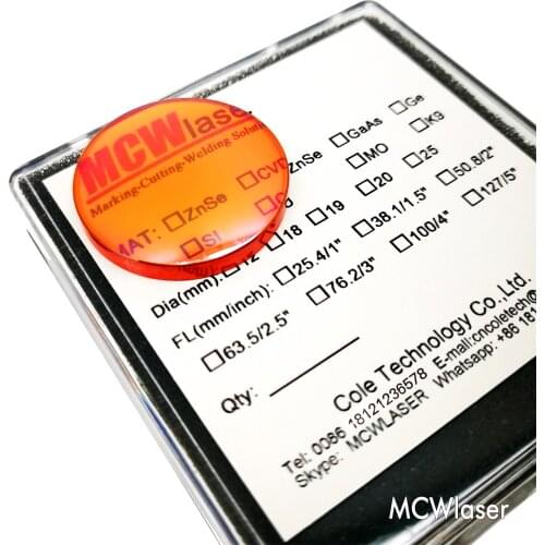 Dia: 18mm FL 1" 25.4mm ZnSe Focal Lens Co2 Laser Cutting Engraving Machine