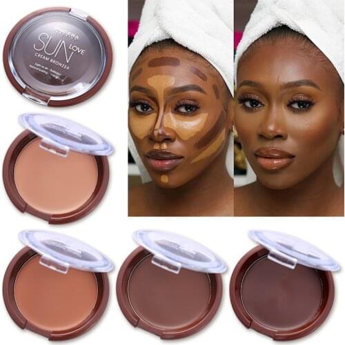PHOERA Long-lasting Brighten Bronzers Concealer Cream Highlighter Face Makeup Shimmer Glow Facial Shiny Cosmetic Concealer TSLM2