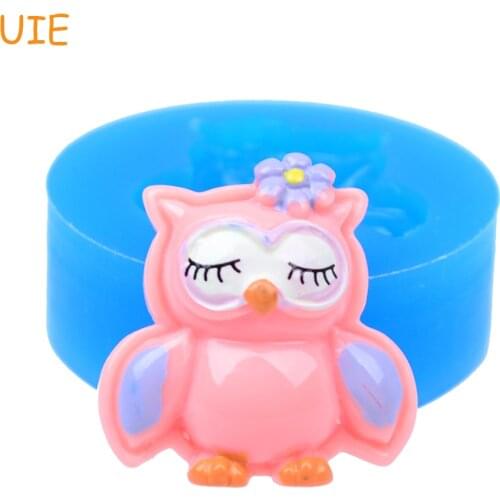 DYL136U 25.3mm Owl Baby Silicone Mold for Fondant, Cupcake Topper, Chocolate, Resin, Gum Paste, Cookie Biscuit, Jewelry, Icing