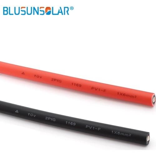 BULSUNSOLAR 100 Meters/Roll 2.5mm2 Photovoltaic Cable, TUV cable for PV Panels Connection, PV Cable With UV Approval