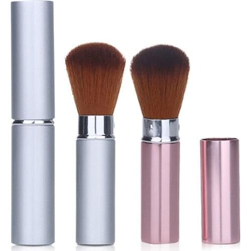 Tools 1Pcs Loose Power Foundation Blush Makeup Brush Mini Retractable Portable Blusher Face Brushes Beauty Cosmetic Travel Tools