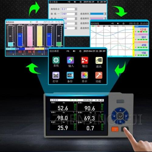 Temperature Measuring Instrument Industrial Measurement Voltage And Current Black And White / True Color Screen Measuring Tools
