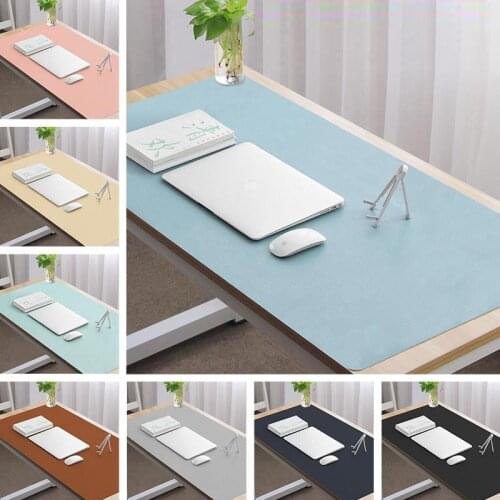 PU Leather Suede Desk Mat Computer Mousepad Keyboard Table Cover 400*800 Double-side Portable Large Mouse Pad Gamer Waterproof