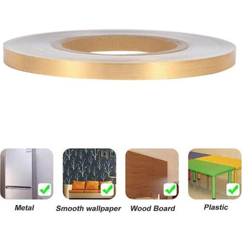 50x0.05m Waterproof Gold Silver DIY Copper Foil Strip Home Decor Gap Sealing Foil Tape Wall Sticker Floor Seam Sticker
