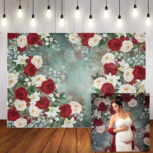 Mehofond Oil Painting Style Photography Background Vintage Flower Children Maternity Artistic Portrait Backdrop Photo Studio