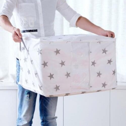 FASHION LARGE STORAGE BAG BOX JUMBO CLOTHES QUILT BEDDING DUVET LAUNDRY PILLOW ZIPPED HOME ORGANIZATION STORAGE BOXES