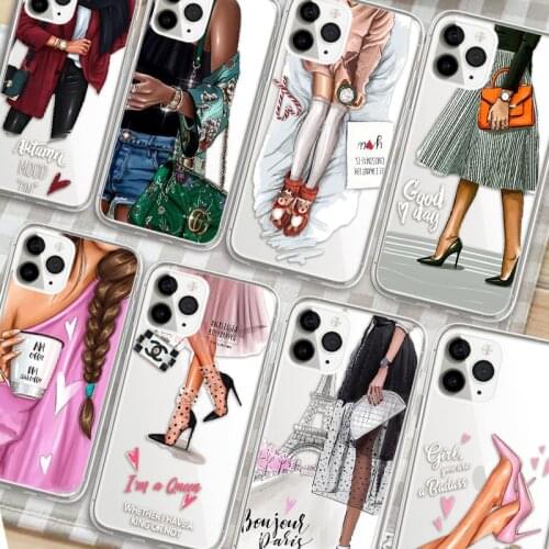 Fashion Model High heeled shoes Girl Case for iPhone 12 Mini 11 Pro Max X XR XS 7 8 Plus 6 6S Soft Clear Phone Cover