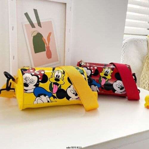 Disney Women Fashion Circular Shoulder Bag Cartoon Mickey Minnie Famous Crossbody Bag Female Brand Handbag Ladies Round bag