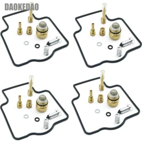 For Kawasaki ZX400 ZRX400 ZRX400R 89-99 Carburetor Repair Kits Main Slow Jets Float Valve Carb Rebuild Parts 4 Sets ZX ZRX 400